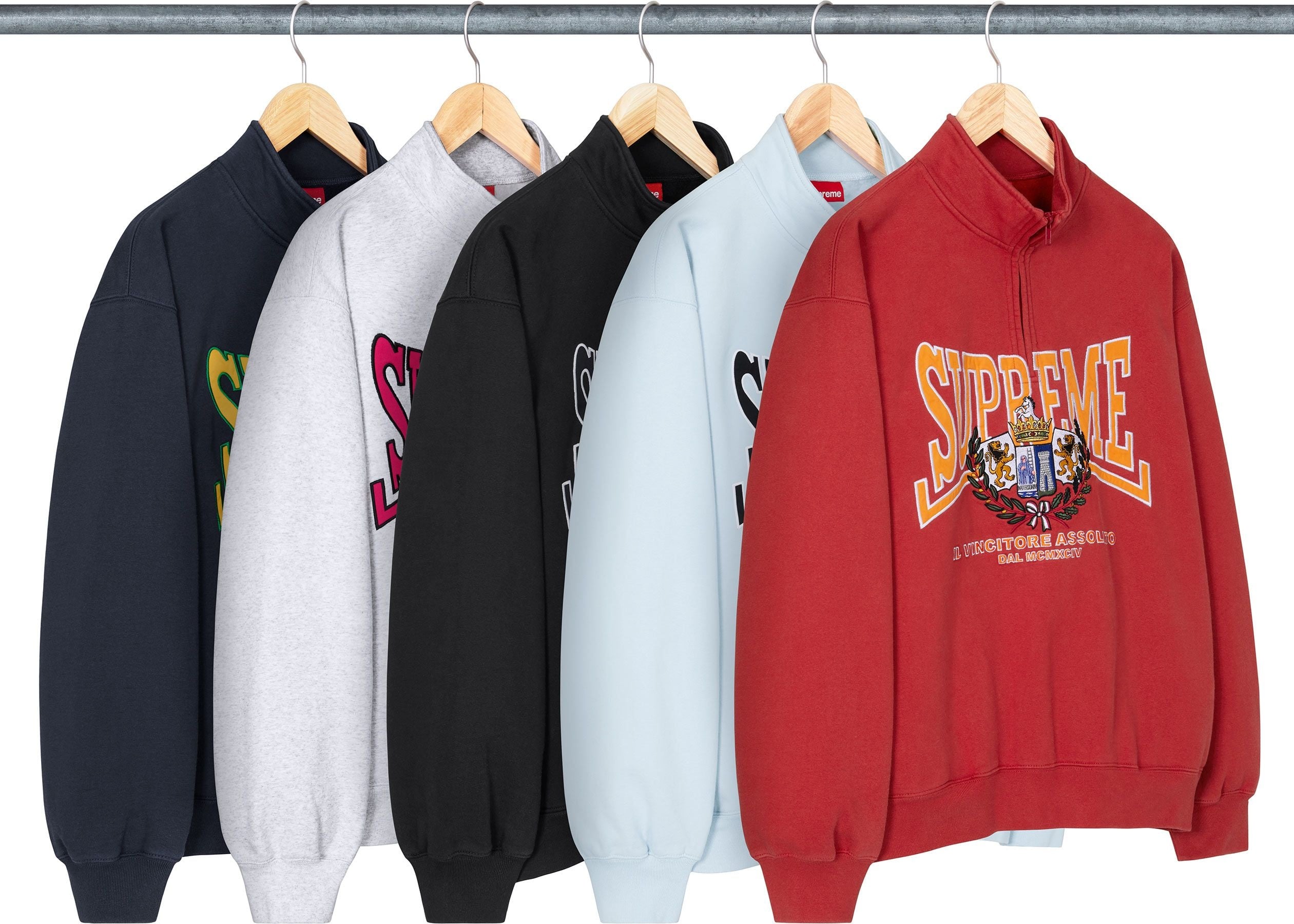 Crest Appliqué Half Zip Pullover